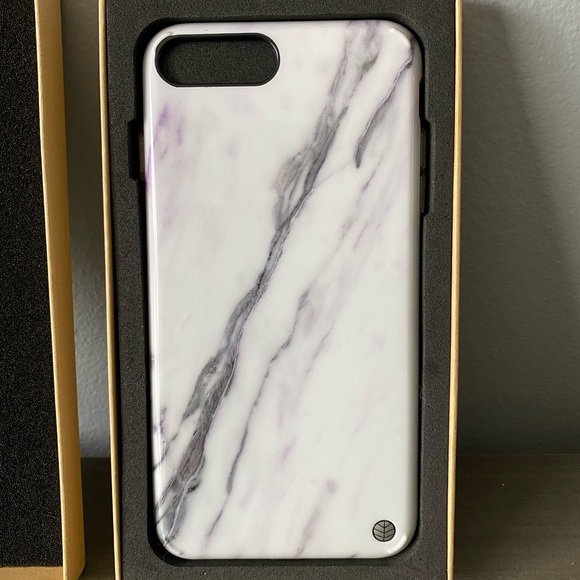 Akna White/Purple Marble Phone Case iPhone 7+/8+ - Picture 2 of 5